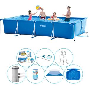 Frame Pool Rechthoekig 450x220x84 cm - 8-delig - Zwembad Bundel