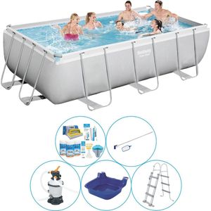 Zwembad Set - 6-delig - Power Steel Rechthoek 404x201x100 cm