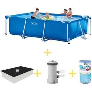 Zwembad - Frame Pool - 300 x 200 x 75 cm - Inclusief Solarzeil, Filterpomp & Filter