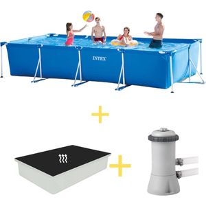 Intex Zwembad - Frame Pool - 450 x 220 x 84 cm - Inclusief Filterpomp & Solarzeil