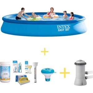 Zwembad - Easy Set - 457 x 84 cm - Inclusief WAYS Onderhoudspakket & Filterpomp