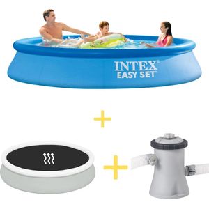 Intex Zwembad - Easy Set - 305 x 61 cm - Inclusief Solarzeil & Filterpomp
