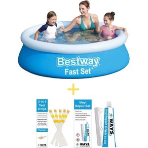 Bestway Zwembad - Fast Set - 183 x 51 cm - Inclusief Reparatiesetje & 75 Teststrips