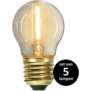 Soft Glow Kogellamp - E27 - 0,8W - set van 5