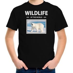 Dieren - IJsbeer T-shirt - Zwart - Kinderen - Wildlife of the World