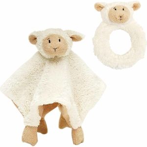 Baby cadeau setje rammelaar en tuttel doekje van Lammy het lammetje - Happy Horse knuffels