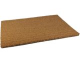 2x Stuks anti slip deurmatten/vloermatten pvc/kokos bruin 60 x 40 cm voor binnen - Kokosvezel droogloopmatten