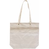 Katoenen ECO vriendelijke boodschappentas/shopper met lange hengsels 38 x 40 cm