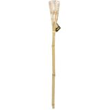 Bamboe tuinfakkels - 6x - citronella - met LED verlichting - 76 cm