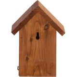 2x stuks houten vogelhuisje/nestkastje winterkoning - tuinvogels - nestkast vogelhuisjes