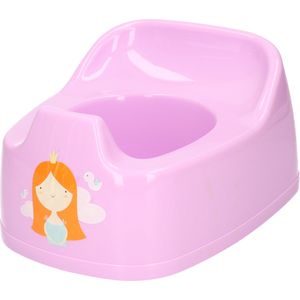 Baby/peuter plaspotje/wc potje lila/paars met willekeurige afbeelding op sticker 27 cm - Zindelijkheidstraining - Babypotje