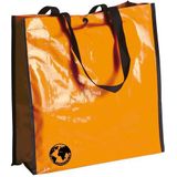 3x stuks eco shopper boodschappen opberg tassen oranje 38 x 38 cm - Milieuvriendelijke boodschappentassen