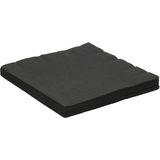 Tafel dekken feestartikelen in kleur zwart -16x bordjes/16x drink bekers/20x servetten van papier - Gedekte tafel feestartikelen