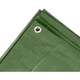 Groen Afdekzeil / Dekzeilen van 4 X 5 Meter met 24x Spanners/Elastieken Haakjes