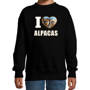 I Love Alpacas - Sweater - Zwart - Katoen/Polyester - Kinderkleding