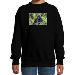 Bellatio - Dieren Sweater - Zwart - Katoen - Apen Foto