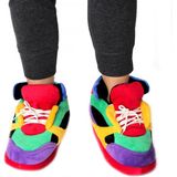 Pluche clownschoenen/sneakers sloffen/pantoffels voor kinderen - Regenboog/sneakers sloffen 34/36