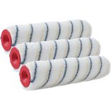 Set van 3x Stuks Muur Vacht Anti-spat Verfrollers Nylon Pluisvrij 6,2 X 25 cm - Verfspullen