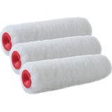 Set van 6x Stuks Muur Vacht Verfrollers Polyester Eenmalig Gebruik 7,8 X 18 cm - Verfspullen