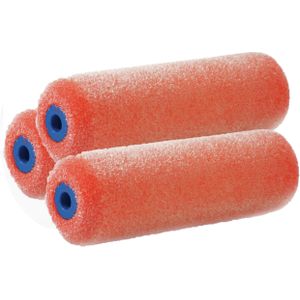 Set van 3x Stuks Structuur Verfrollers Schuimroller 2,5 X 10 cm - Verfspullen