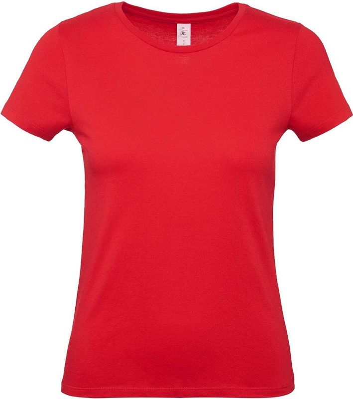 B&C - T-shirt - Rood - Katoen