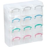 3x Hobbybox/sorteerbox 12-vaks 20 x 22 cm - Hobby opberger/sorteerder
