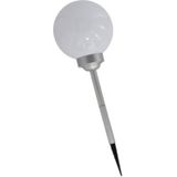 Set van 2x stuks solar tuinlampen/prikspots grote bol op zonne-energie 56 cm - Prikspots tuinverlichting