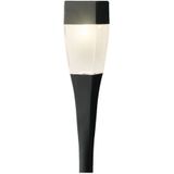 Set van 4x stuks solar tuinlamp/prikspot pilaar op zonne-energie 26 cm - Prikspots tuinverlichting