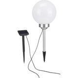 Set van 3x stuks solar tuinlampen/prikspots met draaiende/roterende bol op zonne-energie 20 cm - Prikspots tuinverlichting