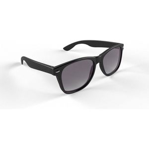 6x stuks hippe zonnebril met zwart montuur - verkleed brillen