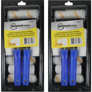 Benson - Schilderset - Multi - Kunststof - 2x Lakroller met Verfbak en Beugel