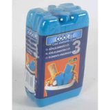 Voordelige normale blauwe koelbox 20 liter - 39 x 28 x 38 cm - met 6x normale koelelementen van 15 x 8 x 2 cm