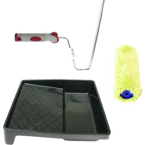 Verfroller Anti Spat Lakroller Profi Schilderset met Softgrip Beugel en Verfbak 18 cm