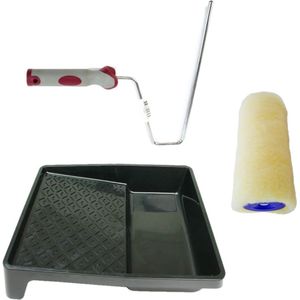 Verfroller Anti Spat Lakroller Profi Schilderset met Softgrip Beugel en Verfbak 18 cm