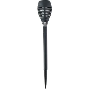 Grundig - Solar LED Tuinfakkel - Zwart - Kunststof - 48 cm Hoog