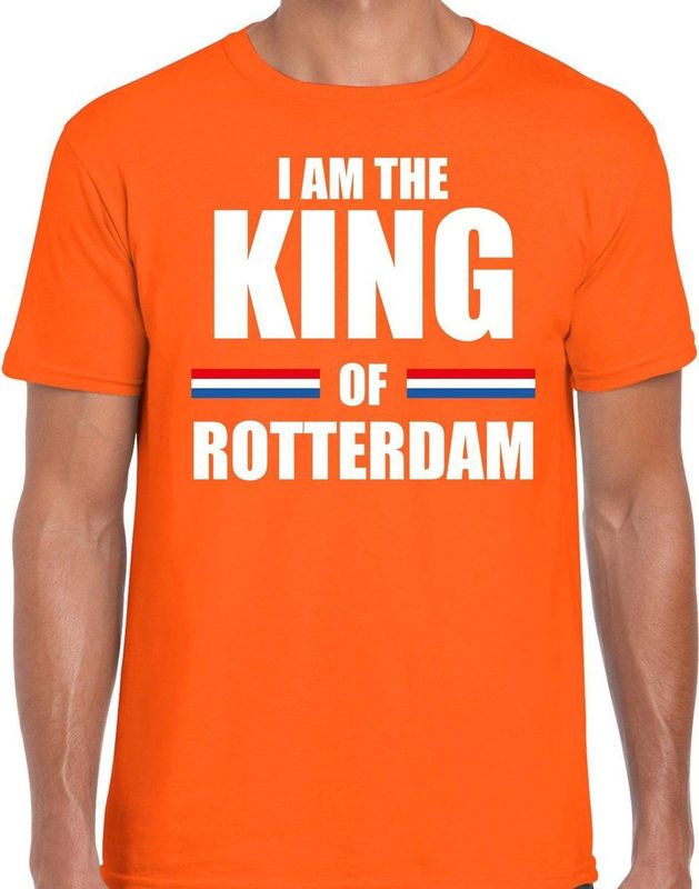 Koningsdag t-shirt I am the King of Rotterdam - heren - Kingsday Rotterdam outfit kleding shirt