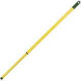 Houten schrobborstel/schrobber inclusief metalen telescoopsteel geel 130 cm