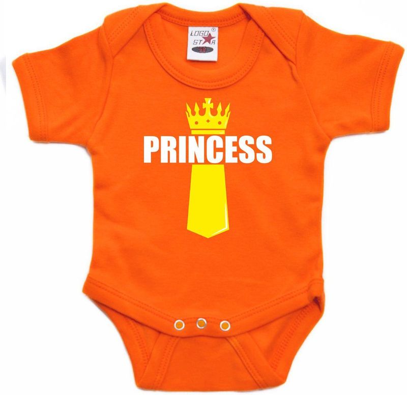 Bellatio Decorations - Princess Romper - Oranje - Katoen