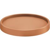 2x Stuks plantenonderzetters/multirollers rond terracotta kunststof 30 cm - Trolleys voor kamerplanten