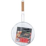 2x stuks barbecue/BBQ braadrooster rond 30 cm - Metaal