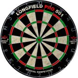 Dartbord set compleet van diameter 45.5 cm met 3x Club Brass dartpijlen van 24 gram - Professioneel darten pakket