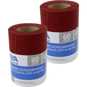 4x rollen Schuurpapier P60 110mm x 4,5 meter