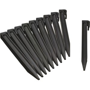 30x stuks Grondpennen van kunststof voor grasranden / borderranden zwart 26,7 cm