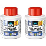 2x potjes Bison hard PVC lijm 100 ml