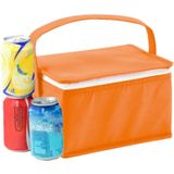 Kleine koeltas voor lunch oranje 20 x 14 x 13 cm 3.5 liter - Koeltassen