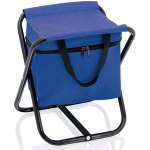Opvouwbare stoel met koeltas blauw 26 x 34 x 32 cm - Campingstoelen - Opvouwbare stoelen - Koeltassen