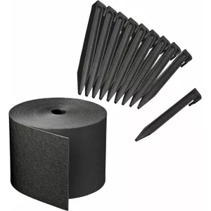 Sorton Flexibele gazonrand voor gazon en tuin, kunststof PVC, verschillende lengtes en kleuren gras (15 cm/10 meter, groen Sorton Flexibele gazonrand voor gazon en tuin, kunststof PVC, verschillende lengtes en kleuren gras (15 cm/10 meter, groen