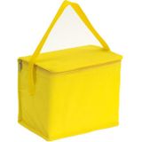 2x stuks kleine koeltassen voor lunch geel 20 x 13 x 17 cm 4.5 liter - Koeltassen