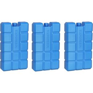 6x stuks koelelementen 400 ml 9,5 x 16 cm blauw - Koelblokken/koelelementen voor koeltas/koelbox