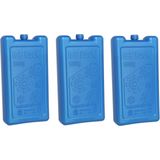 8x stuks koelelementen 500 ml 9,5 x 17,5 cm blauw - Koelblokken/koelelementen voor koeltas/koelbox